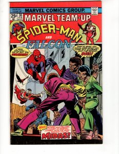 Marvel Team-Up #30 (1975) VF+ SPIDEY & THE FALCON Bronze Age MARVEL Classic !!!