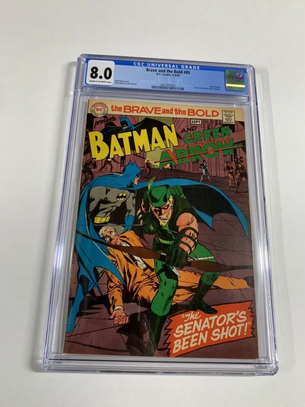 Brave And The Bold 85 Cgc 8.0 Batman Green Arrow Neal Adams Dc Comics
