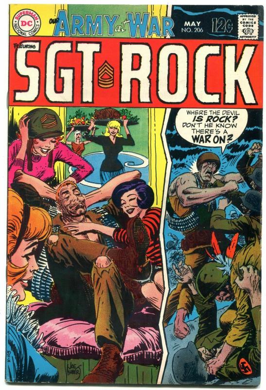 Our Army At War #206 1969-DC War comic- SGT Rock FN