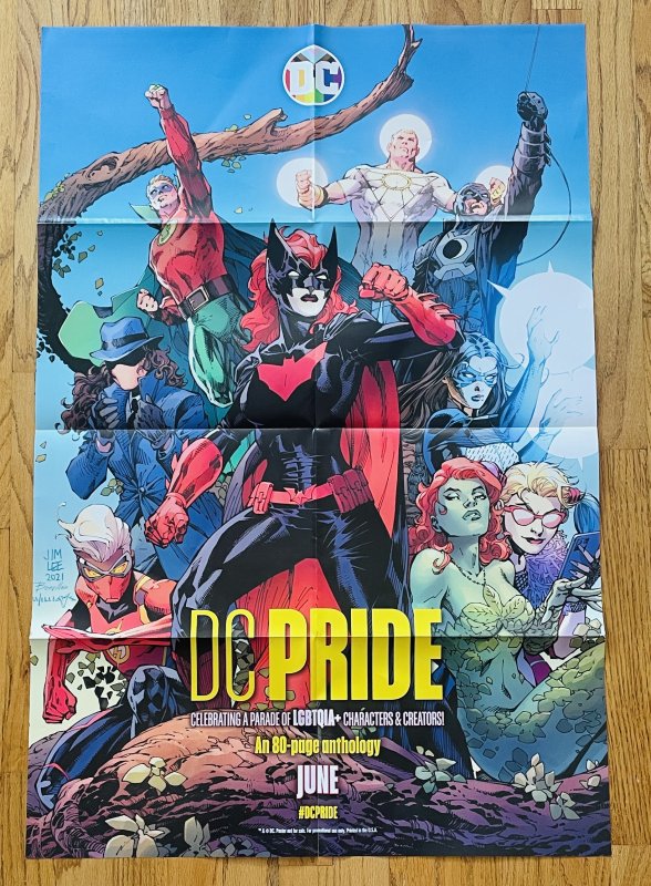 DC PRIDE LGBTQIA POSTER 24X36 JIM LEE COMICS POISON IVY BATWOMAN GREEN LANTERN 