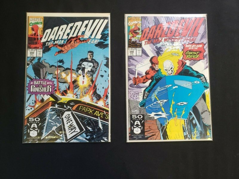 Daredevil 2pc (VF/NM) Issues #292 & 295, Side-By-Side With the Ghost