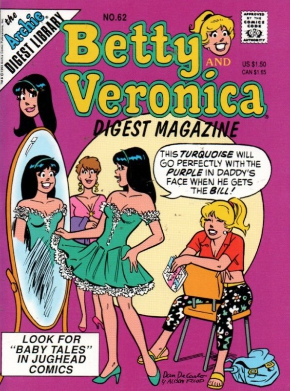 Betty and Veronica Digest Magazine #62 FN ; Archie | Mirror Reflection