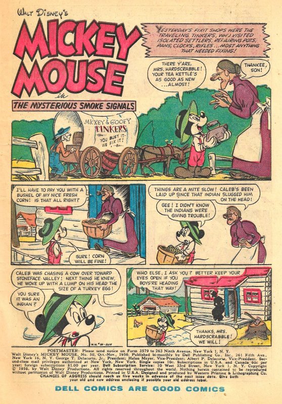 MICKEY MOUSE #49 & 50 (1956) Dell Comics 5.0VG/FN   Murry, Bradbury, McSavage