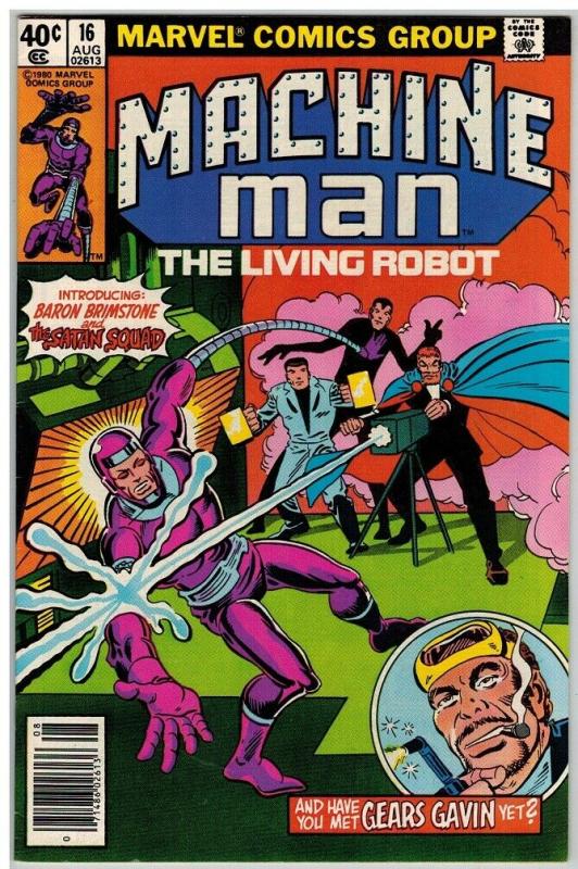 MACHINE MAN 16 F-VF Aug. 1980 COMICS BOOK