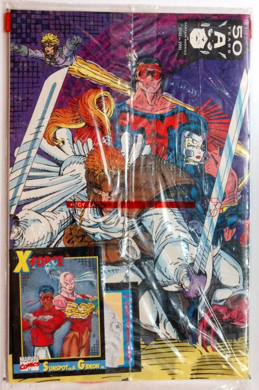 X-Force #1 Direct Edition (NM-, 1991) Sunspot & Gideon Card Inside