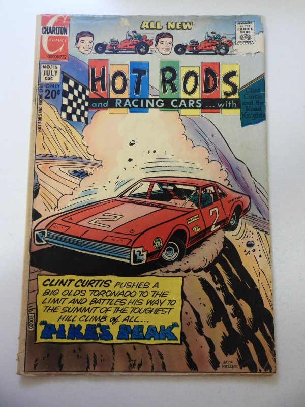 Hot Rods and Racing Cars #115 (1972) VG- Condition moisture stain fc