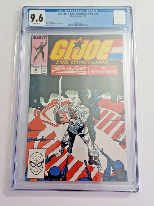 G.I.Joe  A Real American Hero #96 - Snake Eyes - 1990 - CGC 9.6