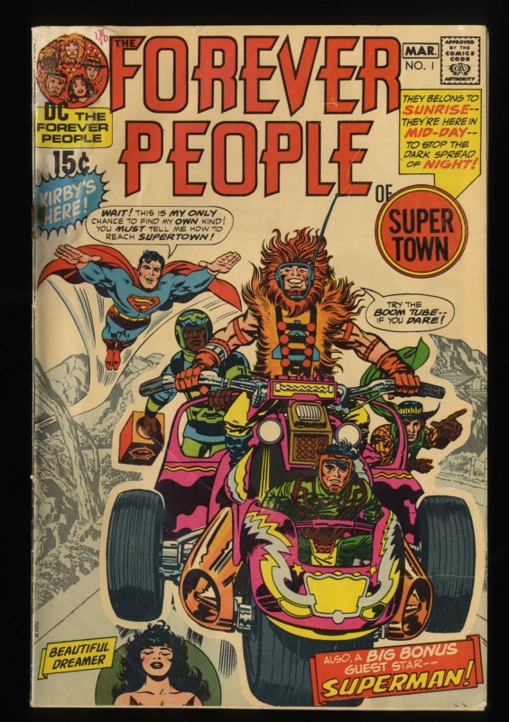 Forever People #1 GD+ 2.5 1st Full Appearance Darkseid! Jack Kirby!