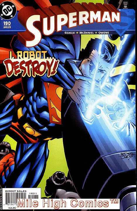 SUPERMAN  (1986 Series) (#0-226, #650-714) (DC) #190 Very Good Comics Book