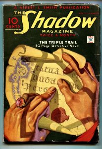 SHADOW 1935 Apr 15-Great cover - STREET AND SMITH-RARE PULP vg-