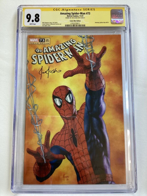 Amazing Spider-Man #73 - CGC 9.8 - 2021 - Joe Jusko cover & auto! Comic Mint!