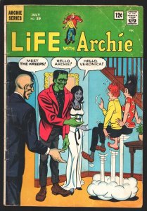 Life With Archie #39 1965-Frankenstein horror cover & story appearance-Betty ...