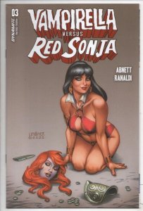 VAMPIRELLA vs RED SONJA #3 B, VF+, Linsner, Dynamite, 2022, more in store