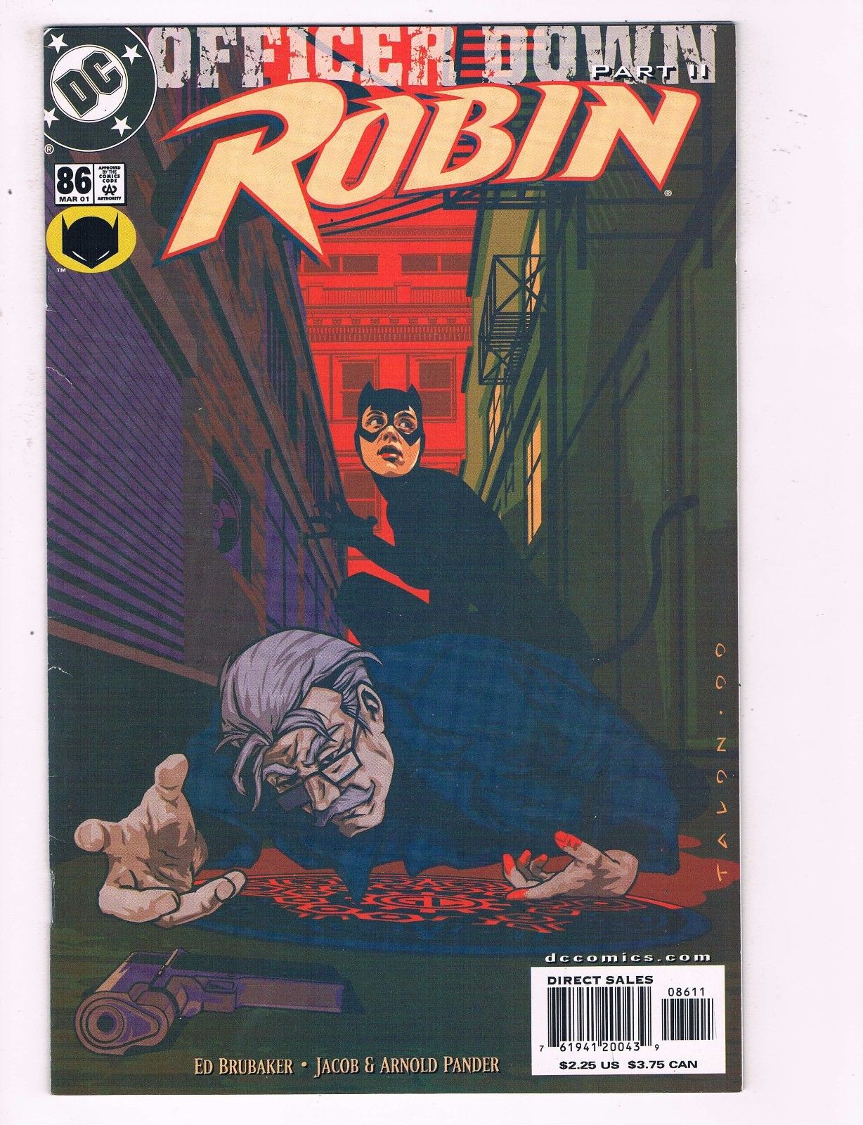 Robin 86 Vf Dc Comics Modern Age Officer Down Pt 2 Comic Book Batman De12 Hipcomic