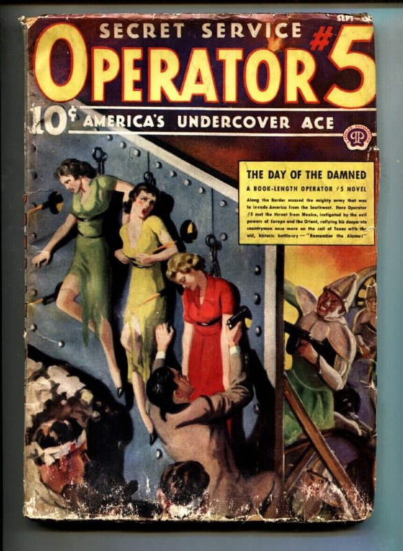 Operator #5 9/1938-Popular-hero pulp-Woman tortured on cvr