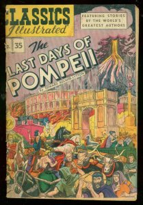 CLASSICS ILLUSTRATED #35 HRN 35-LAST DAYS POMPEII-1ST G/VG