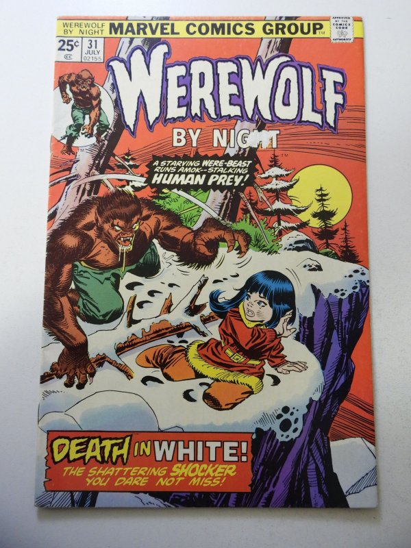 Werewolf by Night #31 (1975) VG- Condition tape pull fc