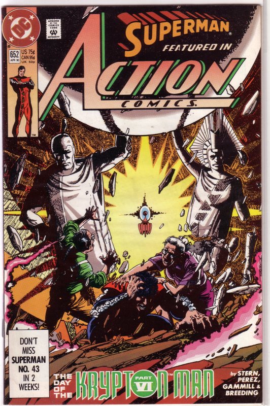 Action Comics   vol. 1   #652 FN (Day of the Krypton Man 6) Stern/Perez