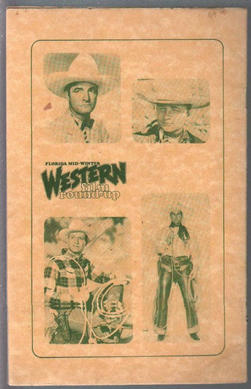 Florida Mid-Winter Western Film Round-up Convention Program Book 1976-FN