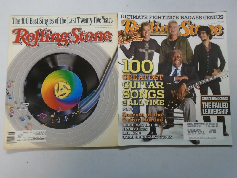 Rolling Stone Magazine lot 6 different issues 100+ Greatest (1987-2008)