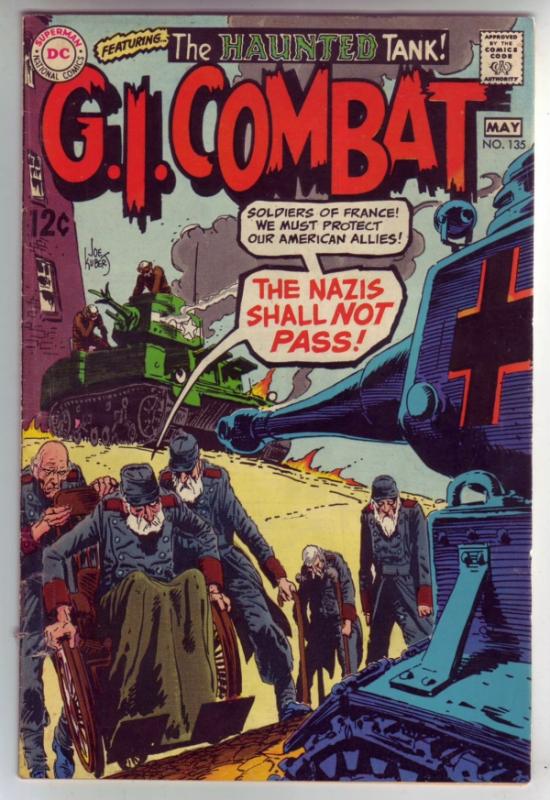 G.I. Combat #135 (May-69) FN/VF Mid-High-Grade The Haunted Tank