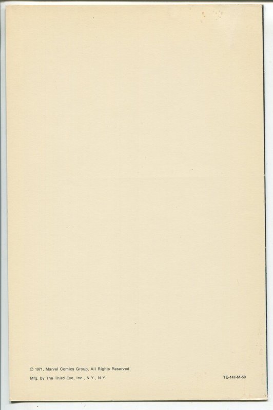 Marvel Comics Greeting Card-1971-1Capt Marvel-Sub-Mariner-mailing envelope-VG