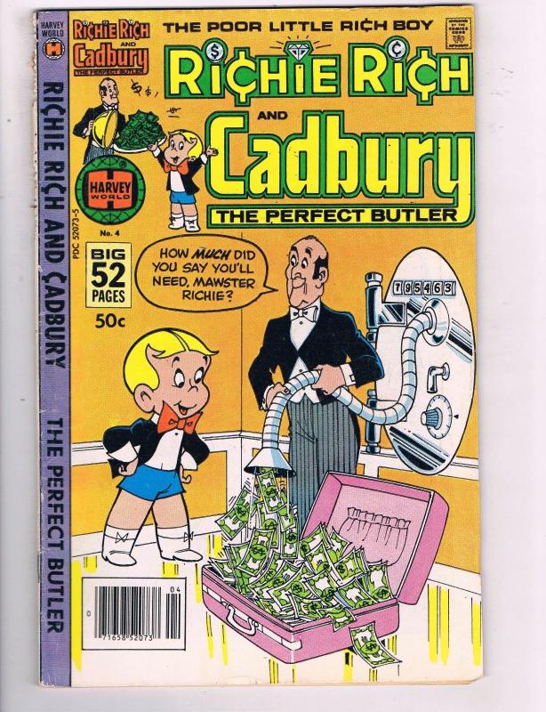 Richie Rich & Cadbury The Perfect Butler #4 VF Harvey World Comic Book DE7