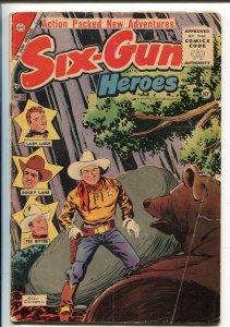 SIX-GUN HEROES #36-1955-CHARLTON-TEX RITTER-LASH LARUE-ROCKY LANE-vg
