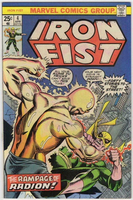 IRON FIST #4, VF+, Radion, Claremont, John Byrne, 1975 1976, more in store
