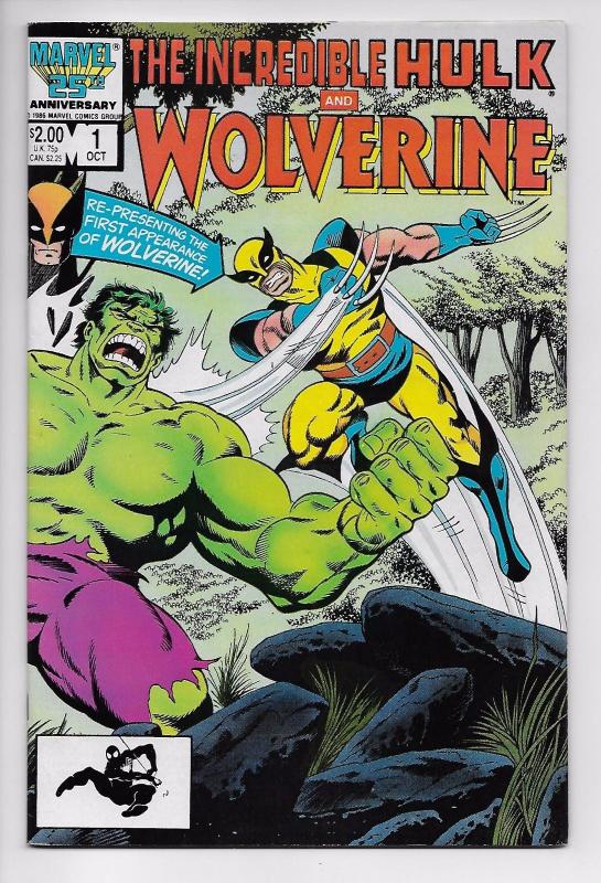 Incredible Hulk and Wolverine #1 - Reprints Hulk #181 1st Wolverine (1986) - VF+