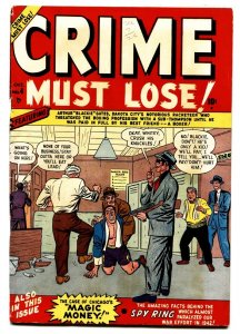 CRIME MUST LOSE! #4 comic book BOXING/RACKETEER COVER-WILD TORTURE