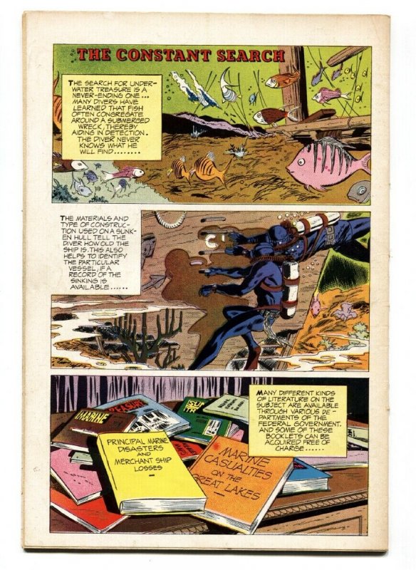 THE FROGMEN #4 comic book 1963- CRIME ADVENTURE-SHARK COVER ART