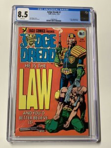 Judge Dredd 1 cgc 8.5 wp eagle comics 1983 