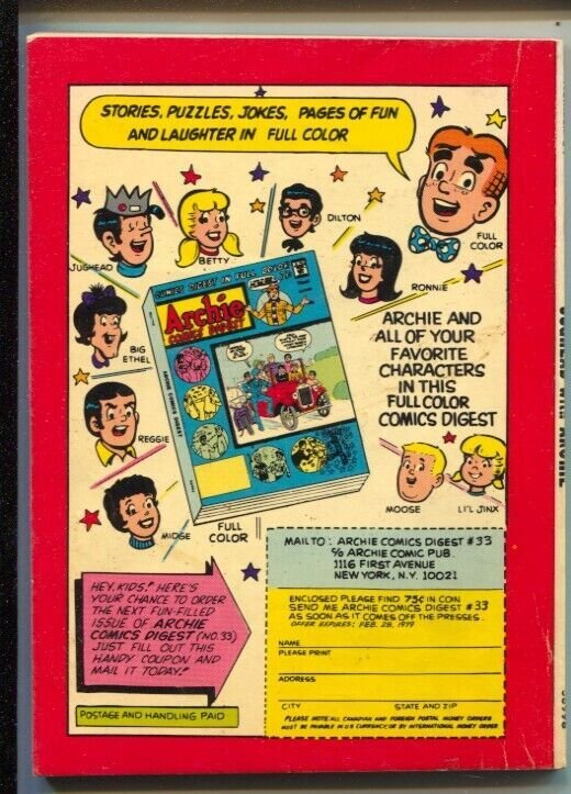 Jughead With Archie #29 1978-Fawcett-Betty-Veronica-Shield Superhero story-VG