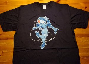 Bawidamann Astro-Naughty Pin-Up T-Shirt L NOS w/ Tags