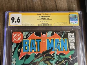 Batman #357 CGC 9.6 Canadian SS Signed Gerry  Conway 1st Killer Croc Jason Todd