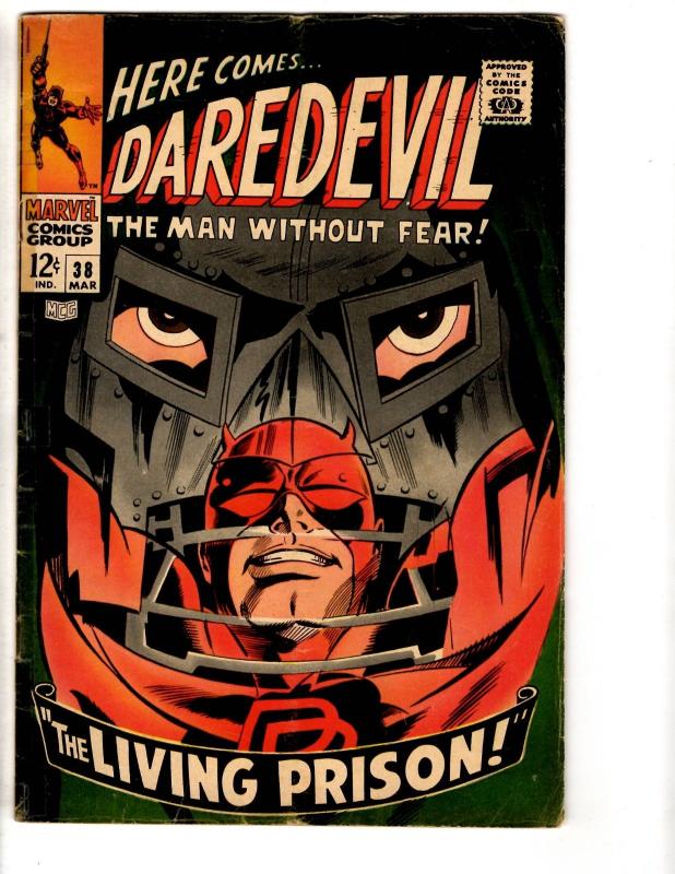 Daredevil # 38 GD/VG Marvel Comic Book Gladiator Owl Foggy Karen Kingpin RH2