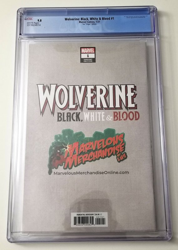 Wolverine: Black, White & Blood #1 CGC 9.8 Tan Virgin Variant FREE SHIPPING
