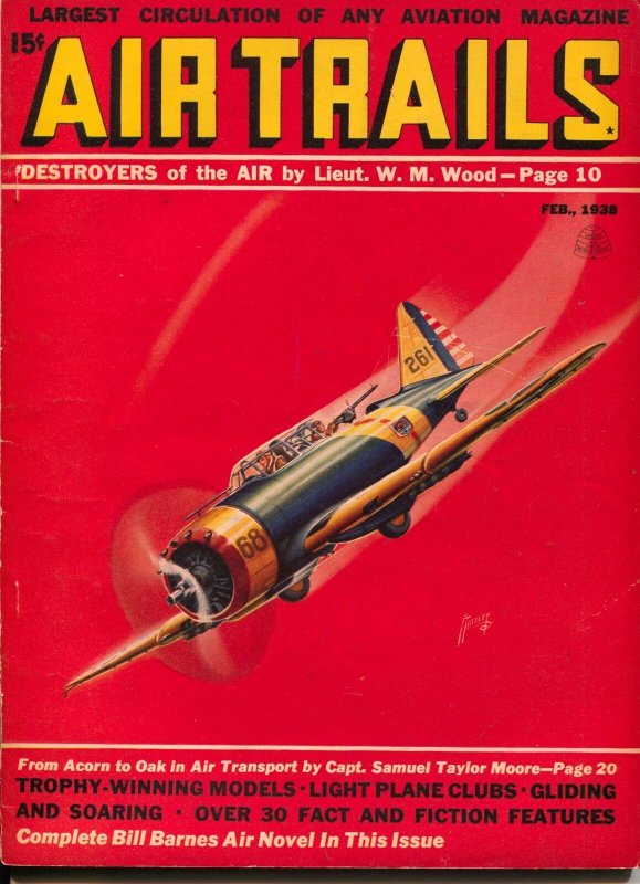 Air Trails 2/1938-hero pulp -Bill Barnes-Frank Tinsley-G. L. Eaton-FN-