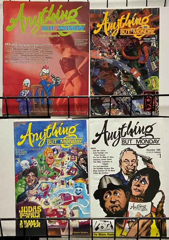 ANYTHING BUT MONDAY #1-3 (comic size) PLUS Magazine size premiere issue! VF-NM