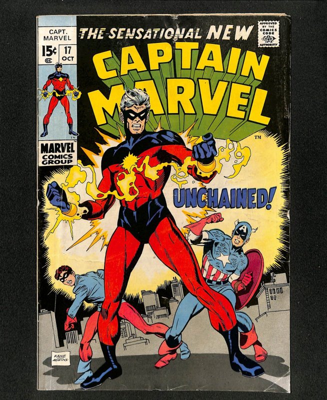 Captain Marvel (1968) #17 1st New Costume!