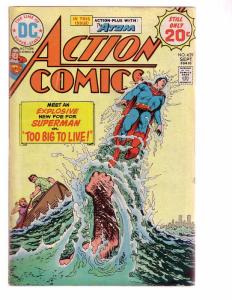 ACTION COMICS #439 1974-SUPERMAN-DC COMICS--- THE ATOM VG