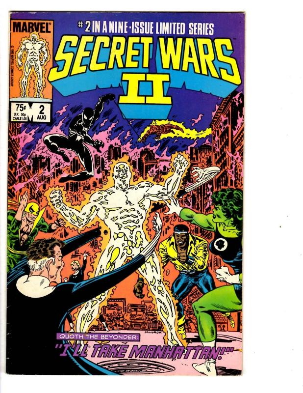 4 Marvel Comics S. Surfer 16 Secret Wars II 2 Toxic Crus. 4 Nightcrawler 3 WM2