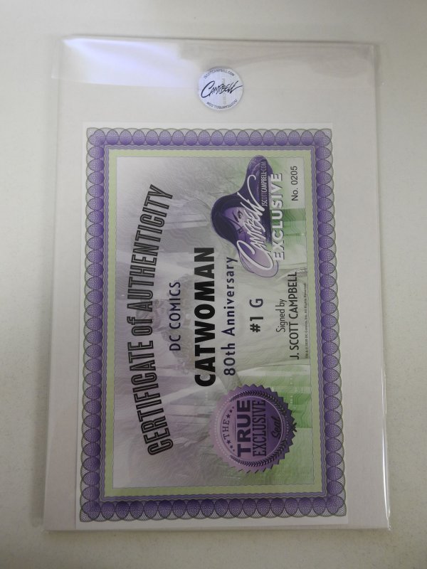 Catwoman 80th Anniversary Campbell Variant (2020) Signed by Campbell Cert sealed