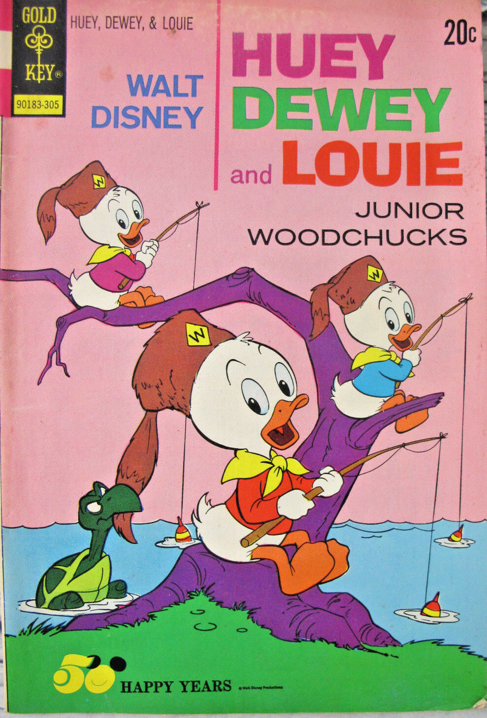 Walt Disney Huey Dewey Louie 1973 20 Gold Key Bronze Age Comics FN 5.
