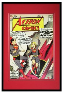 Action Comics #252 Superman Supergirl Framed 12x18 Official Repro Cover Display
