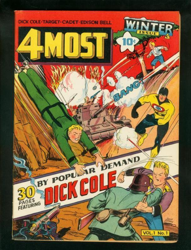 4MOST COMICS v.1 #1 1942-DICK COLE-TARGET-CADET-WW II   VG/FN