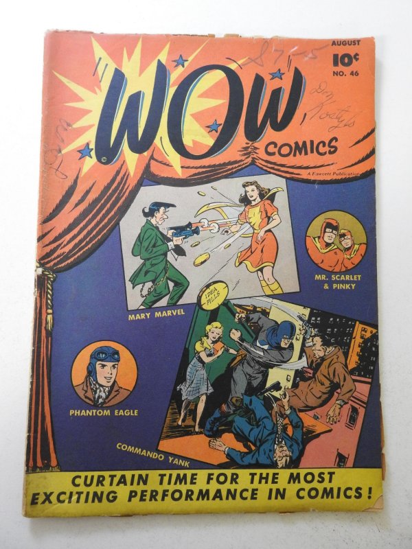 Wow Comics #46 VG- Condition moisture stain, ink fc