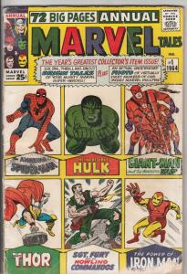 Marvel Tales #1 (Jan-64) VG Affordable-Grade Spider-Man, Thor, Ant-Man, Iron ...