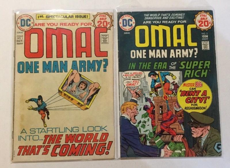 Omac One Man Army 1 & 2 First 1st Appearance Of Omac VG Very Good 4.0